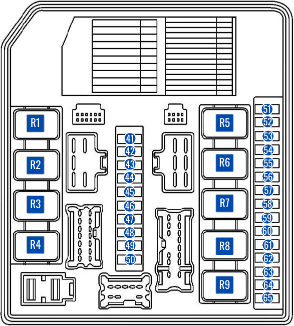 Схема предохранителей и реле в под капотом Ниссан Note e11