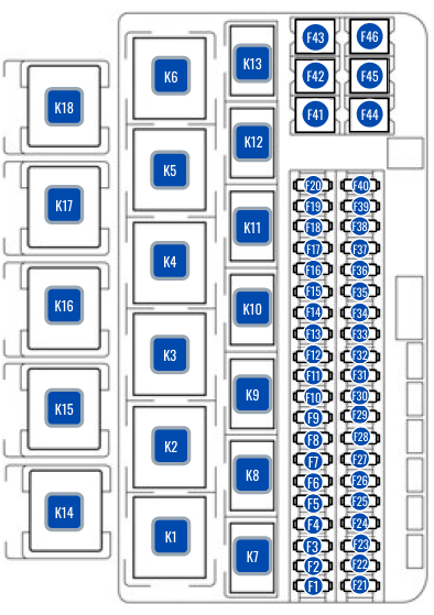 Схема блока в салоне Datsun on-do (mi-Do) вариант 1
